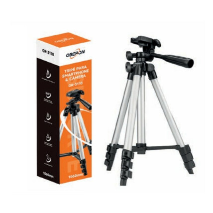 Tripé Para Camera e Celular 1M Retrátil Em Alumínio Oberon OR-3110