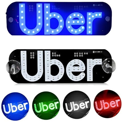 Painel de Led Letreiro UBER USB com Ventosas ST-481
