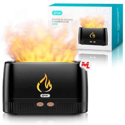 Umidificador de Ar e Ambiente Difusor de Aromas Efeito Fogueira KNUP - KP-UM607