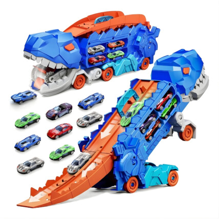 Brinquedo Caminhão Dino Truck Pista 4 Carros Sport Infantil
