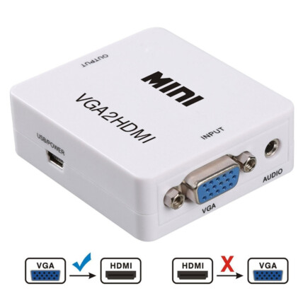 Mini Conversor VGA para Hdmi 1080p Exbom - 02832/CC-VH1K