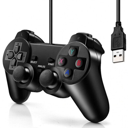 Controle para PC com Fio USB Dualshock Joystick YT-PC