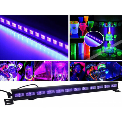 Luz Negra Ultravioleta Led Uv Projetor 12 Luzes Barra Tomate - LK-UV12
