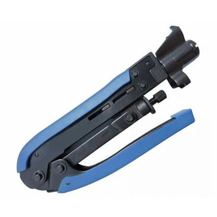 Alicate de Compressão RG6 RG59 RG11 Crimpador de Cabo Coaxial com Regulagem Exbom - J548