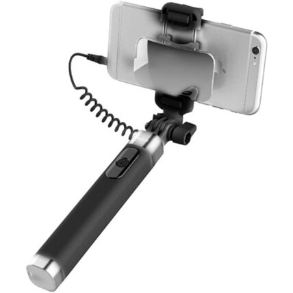 Bastão de Selfie Para Celulares com Espelho Conector P2 Extensível - R1
