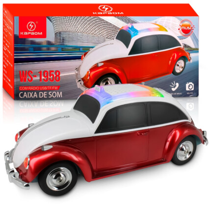 Caixa de Som Bluetooth sem Fio USB Fusca KAPBOM - WS-1958