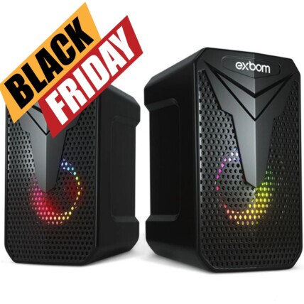 Caixa de Som Gamer RGB Led para Smartphone/Notebook/PC 10W EXBOM 03861 - CS-C54