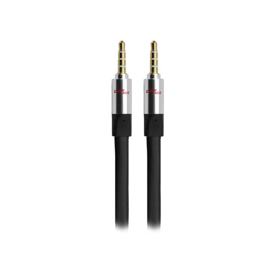 Cabo Auxiliar P2+P2 Premium Estéreo Flat Preto - 10 Metros Chipsce - 018-5773