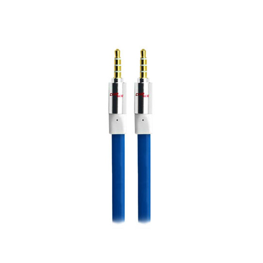 Cabo Auxiliar P2+P2 Premium Estéreo Flat Azul - 2 Metros Chipsce - 018-5778
