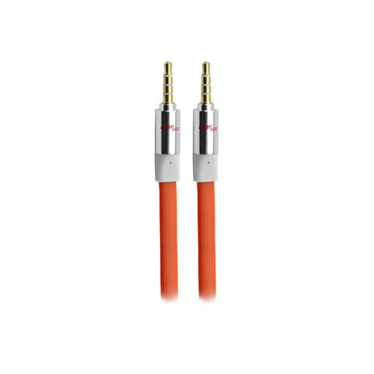 Cabo Auxiliar P2+P2 Premium Estéreo Flat Laranja - 2 Metros Chipsce - 018-5790