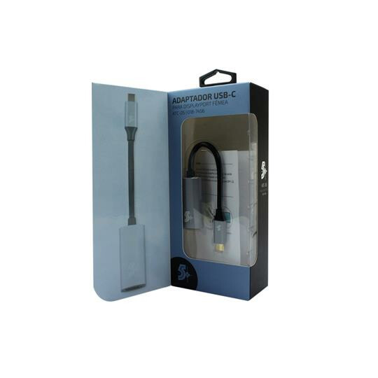 Adaptador Usb Tipo C para Displayport Fêmea 4k 60hz - 018-7456