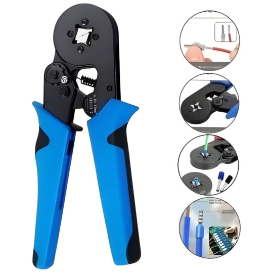 Alicate Crimpar Prensa Terminal 0,25mm² Até 10mm² Ilhós