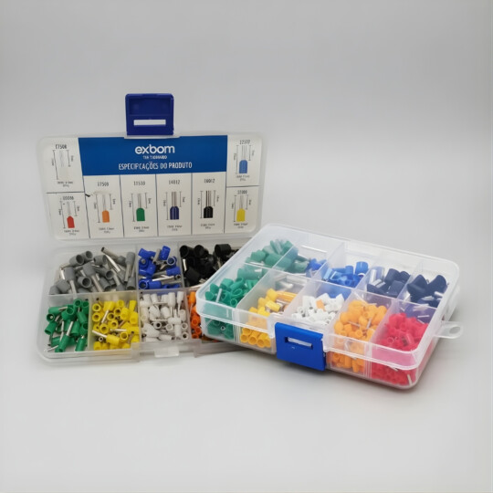 Terminal Ilhós Tubular Fio Elétrico Isolado 400und 8 Modelos