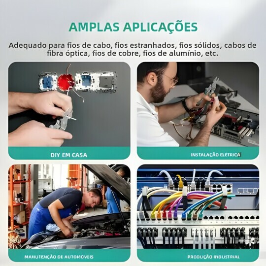 Alicate Multifuncional Dobrável Cortador Desencapador Fios