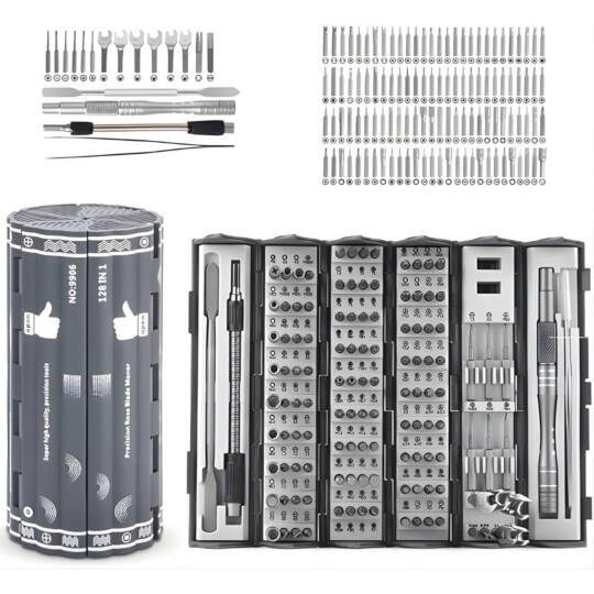 Conjunto De Chaves De Fenda De Precisão Magnéticas 128 Em 1 