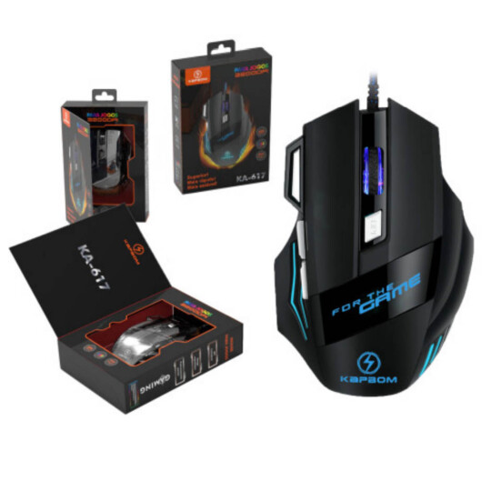 Mouse Gamer Usb com Led 7 Botões 3200DPI - KA-617
