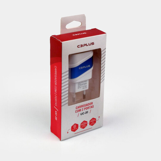 Carregador de Celular Universal 2A USB C3Tech - UC-20BWH