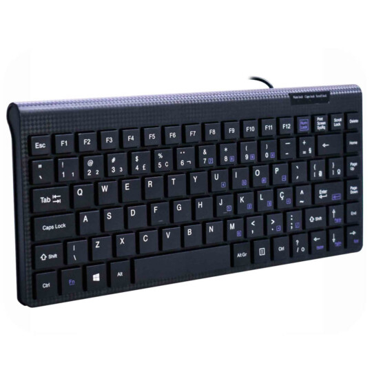 Teclado Mini K-mex Standard Usb Padrão ABNT2 Preto - KB-D428