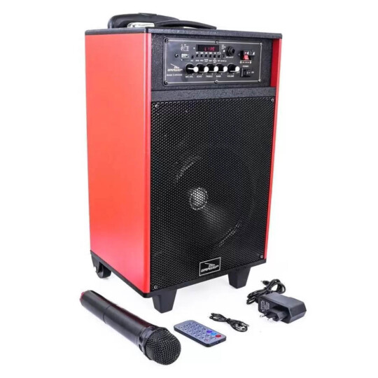 Caixa de Som Bluetooth Usb com Microfone 27x21x42cm Grasep - D-BH3202
