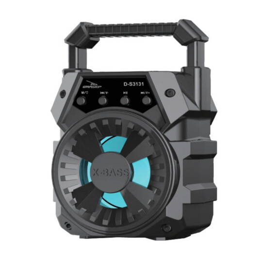 Caixa de Som Bluetooth Usb Portátil 11x10x18Cm Grasep - D-S3131