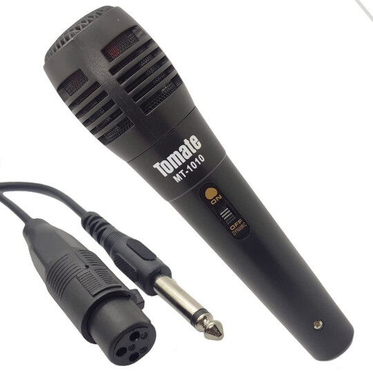 Microfone Profissional com Fio Conexão P10 3dB Tomate - MT-1010