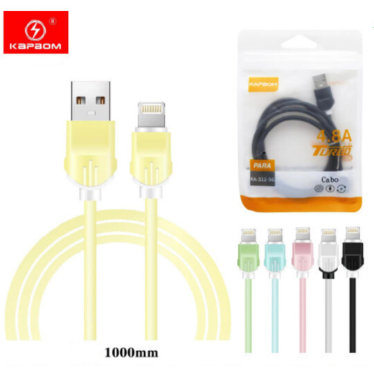 Cabo para IOS Lightning 1 Metro Colorido Kapbom - KA-312-5G