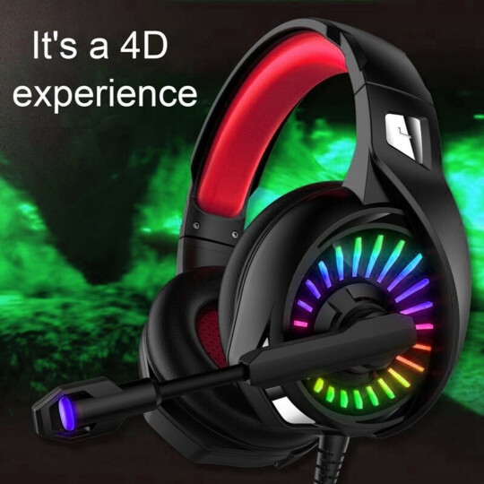 Headset Gamer Com Microfone e Led RGB Conexão 2 P2 Kapbom - KA-909