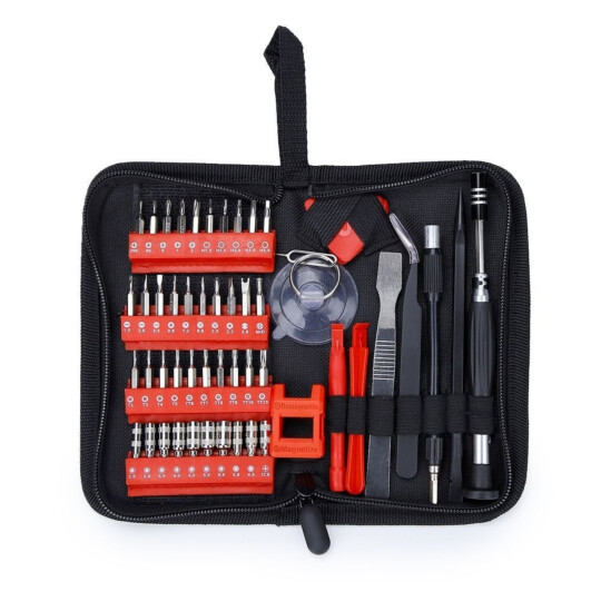 Kit de Chaves 56 Em 1 Ferramenta Profissional para Reparo e Manutenção com Bolsa 03237 - TE-J056A