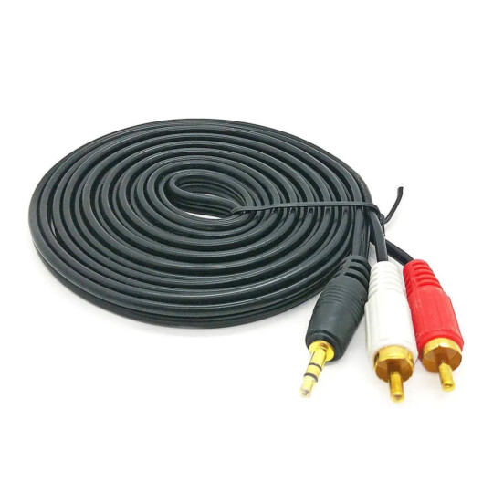 Cabo P2 x RCA Auxiliar com 3 Metros Knup - KP-PR201 3M