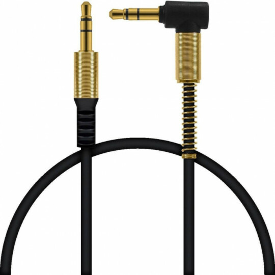 Cabo de Áudio Auxiliar Premium P2 x P2 Stereo 90° 1 metro Sumexr - SX-Y01