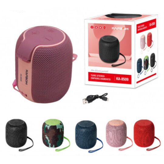 Caixa de Som Bluetooth 5W Portátil Colorida Kapbom - KA-8509
