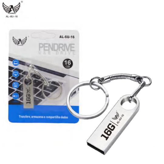 Pendrive 16GB Usb 2.0 com Chaveiro Altomax - AL-6U-16