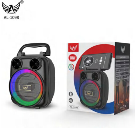 Caixa de Som Bluetooth 10W Portátil com Led RGB Altomex - AL-1098