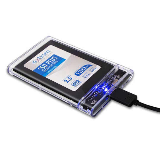 Case Transparente para HD e SSD Sata 2.5" Usb 3.0 5 Gpbs 03046 Infokit - ECASE-320