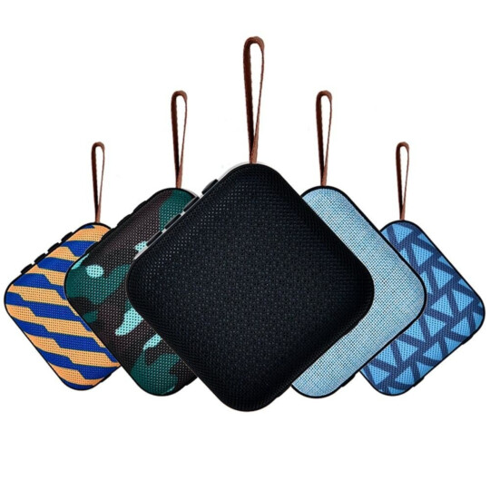 Mini Caixa de Som Bluetooth Portátil Usb SD 9x9x4cm - T5