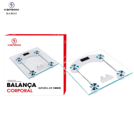 Balança Digital Corporal até 180 Kg Kapbom - KAP-B112