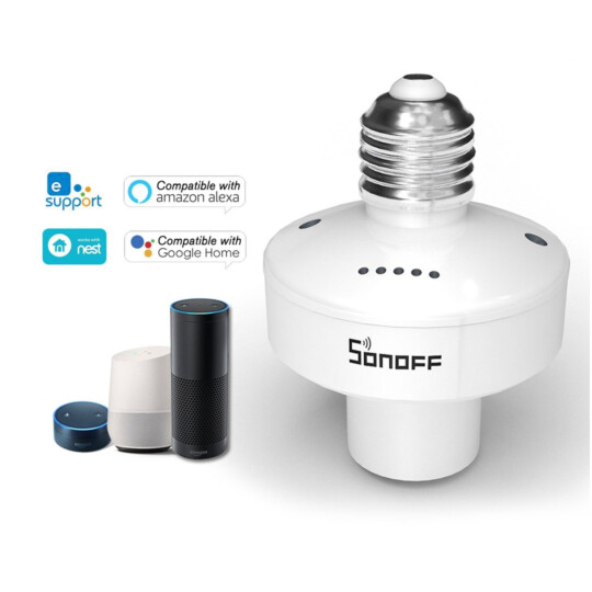 Smart Bocal E27 Wi-Fi Interruptor Lâmpada Sem Fio Sonoff - Slampher R2