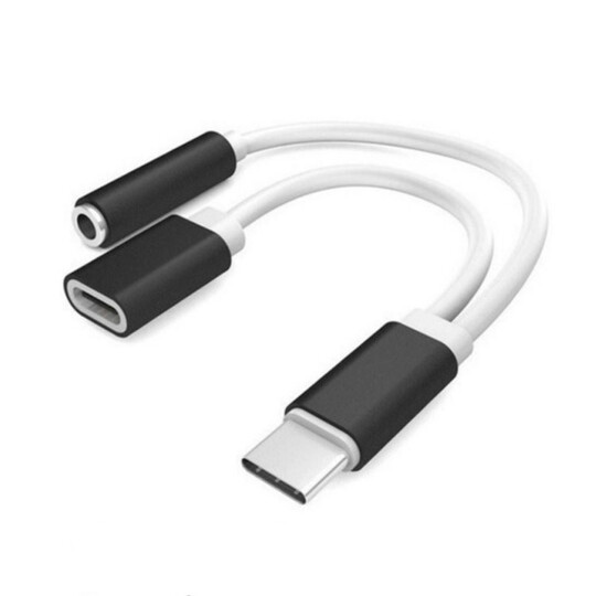 Adaptador Type-C P2 com Saída Dupla Fone e Carregador Verde - ZJT-T-06