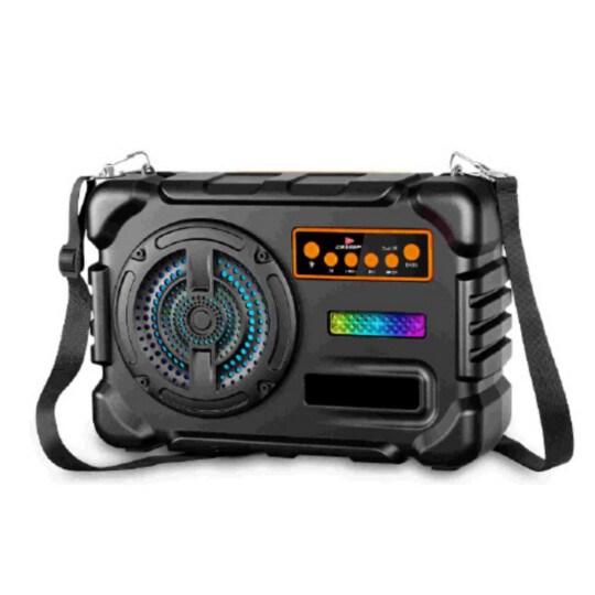 Caixa de Som Bluetooth Portátil 10W LED com Alça Grasep - D-4135