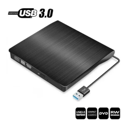 Gravador Externo CD/DVD Conexão Usb 3.0 5Gbps Knup - KP-LE300