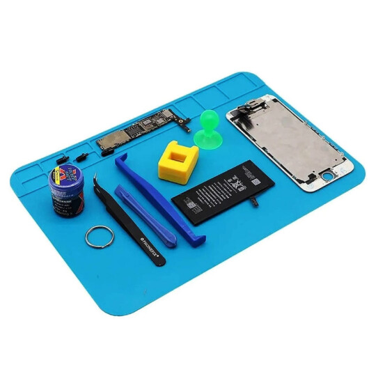 Manta Silicone Antiestética Estação de Trabalho 300x200mm para Manutenção de Celular Knup - KP-AA014