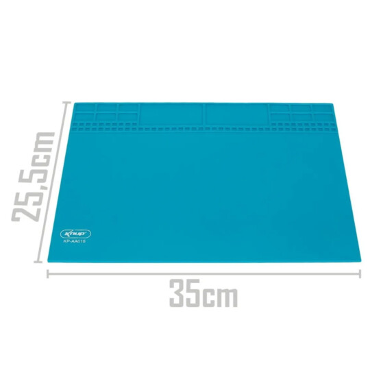 Manta Silicone Antiestatica Estação de Trabalho 350x255mm para Manutenção de Celular Knup - KP-AA016