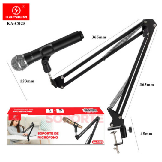 Suporte Tipo Braço Articulado para Microfone Kapbom - KA-C025