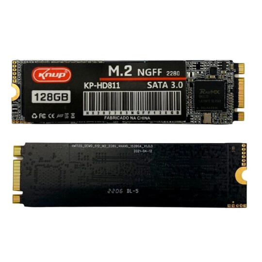SSD M.2 NGFF 128Gb 2280 Sata 3.0 KNUP - KP-HD811