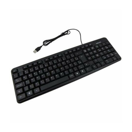 CAIXA FECHADA 20 Unidades Teclado Usb Standard Preto Padrão ABNT2 EXBOM - BK-102