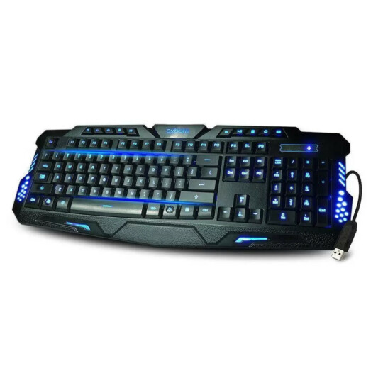 CAIXA FECHADA 20 Unidades Teclado Gamer Usb Multimídia Led 3 Cores EXBOM - BK-G35