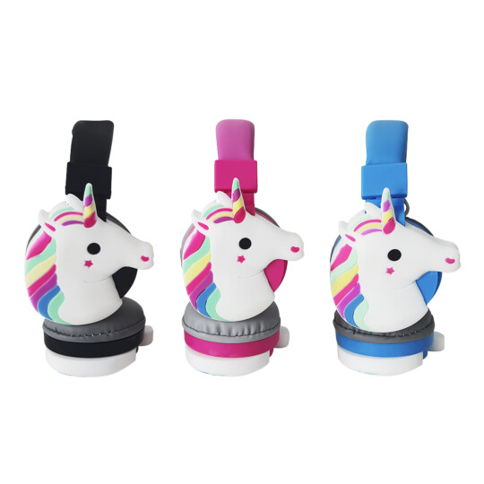 Headphone Teen Unicórnio Colorido com Fio P2 e Microfone 03652 - YLFS-20E