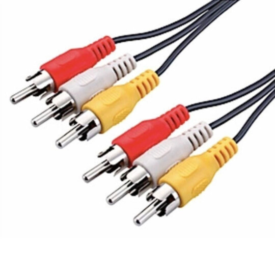 Cabo de Áudio e Vídeo 3 RCA x 3 RCA 1,5 Metros - 00233 Reling