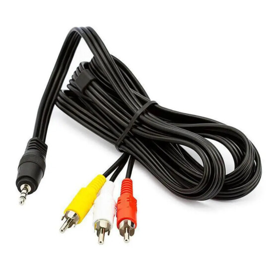 Cabo de Áudio P2 x 3 RCA Auxiliar 1,4 Metros - 00731 Reling