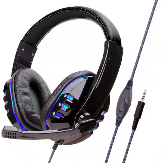 Headset Gamer com Microfone Conexão P3 e Iluminação LED - IG-Q8-1 Reling